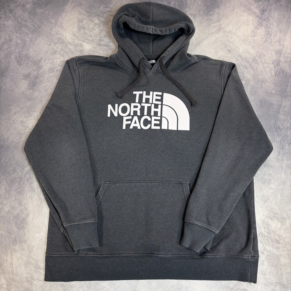 The North Face Hoodie Mens XXL Gray Pullover Logo Fleece Sweatshirt
